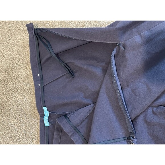 Navy Blue Dress Pants Career Business Casual Work Trousers - Picture 5 of 7